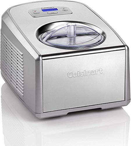 Cuisinart Ice Cream and Gelato Maker | Makes Ice Cream, Gelato, Sorbet, Frozen Yoghurt in 40 Minutes | No Need to Pre-Freeze Bowl | Stainless Steel | ICE100BCU