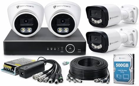 Secureonix 4 Channel CCTV Security Camera Kit – 2 Dome + 2 Bullet ...