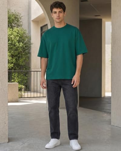 Image of Nobero Men's Oversized Graphic T-Shirt for Men | Soft Cotton | Drop Shoulder Relaxed Fit | Printed Casual Tshirt for Men