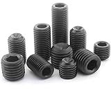 M4 x 3mm Socket Set Screws, Grade 12.9 Carbon Steel Socket Set Screws Hexagon Socket Drive Headless Screws Black, Pack of 30