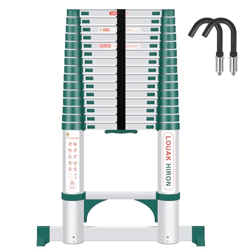 Échelle télescopique en Aluminium de 4,7 m - Échelle Pliante - Antidérapante - en Aluminium de qualité supérieure - Multifonction