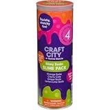 Craft City Karina Garcia Pre-Made Soda Pop Scented Slime | 4 Pack | 3 oz Tubes | 4 Scents: Orange Cream, Cherry Cola, Classic Grape, Lemon-Lime | for Kids 8+ and Adults Too! | Stress Reliever