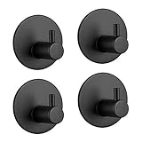 Servicio pesado: los ganchos autoadhesivos Color: negro mate, una pegatina de gran alcance en la parte posterior es un producto, fuerte adhesividad y resistente al agua, proporcionan una gran potencia para pegarse en la pared, pueden soportar un máximo de 15LB.