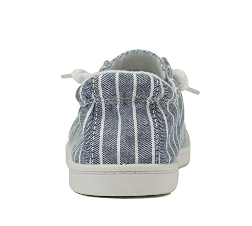 Image of Soda Flat Women Shoes Linen Canvas Slip On Sneakers Lace Up Style Loafers Zig-S