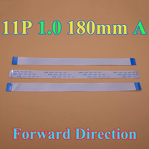 Gimax 1-100pcs 11 pin Flat Switch Ribbon Flex Cable Power Button 11pin 1.0mm 18cm 180MM forward direction 11P Ribbon Flex Cable - (Color: 100pcs)