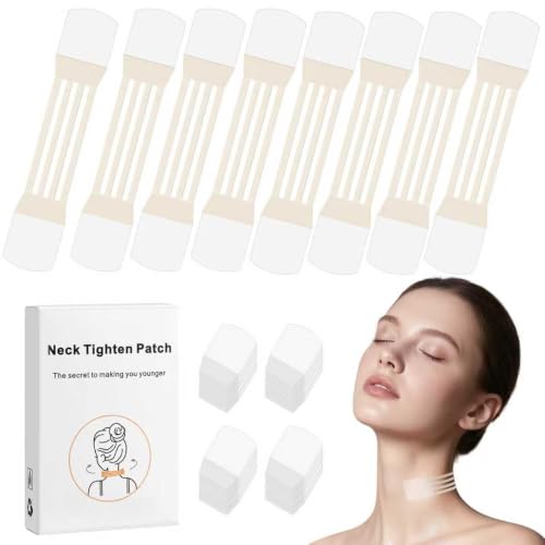 2026 Face Neck Lifting Tape Reusable Neck Lift Strips Neck bands for neck lift Physical Anti-Aging Neck Wrinkle Patches for Smoother Firmer Neck Skin Say Goodbye to Neck Wrinkles (Transparency)