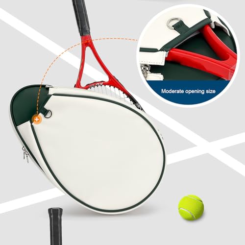 Bolsa de deporte para gimnasio y tenis en piel sintética blanca con asa de hombro 3