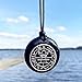 Magic Human Secret Seal of Solomon Pendant - Supernatural Gemstone - Key of The King Medallion - Pentagram Necklace - Evil Eye Protection Amulet - Miraculous Medal - Black Agate