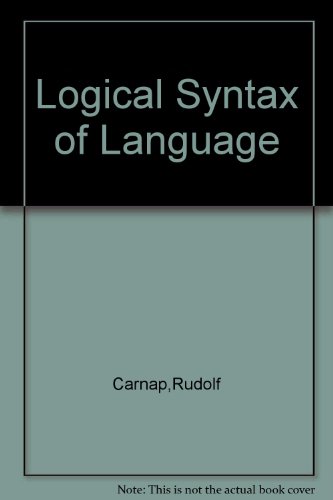 The Logical Syntax of Language B0007JWFK2 Book Cover