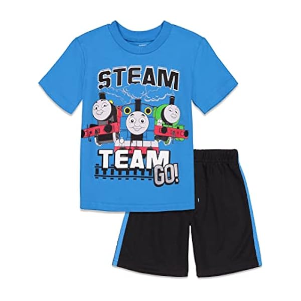 Thomas & Friends Thomas The Train - Conjunto de pantalones cortos de malla