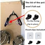 Set of 4 Pan Pot Lid Holders, Self-Adhesive Cabinet/Wall Mount Storage Organizer, Suitable for Lids Up to 11 Inches, Rust Resistant - Image 7