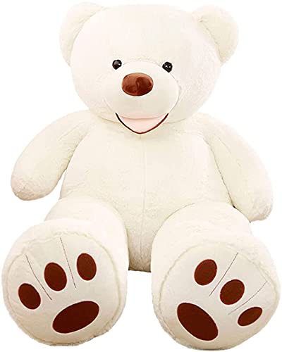 MIXUS ぬいぐるみ 大きい/テディベア/クマ ぬいぐるみ/大きいぬいぐるみ/クマのぬいぐるみ/抱き枕 巨大ぬいぐるみ/ぬいぐるみ 特大/くまのぬいぐるみ 大きい/teddy bear/テディベア/プレゼント/お祝い/店飾り/子供/インテリア (ホワイト