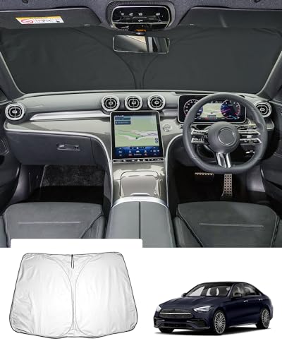 【GAFAT】メルセデス・ベンツ Cクラス W206 5代目 2021年モデル~現行 専用 cクラス w206 車用サンシェード フロントガラス用 ベンツ cクラス サンシェード UVカット 折り畳み マルチサンシェード 遮光 断熱 紫外線カット 日よけ