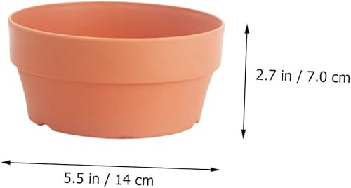 Miniatura 2 de Sosoport 4 macetas redondas de jardín al aire libre, macetas bonsái, decoración de vegetación, macetas de arcilla de terracota, maceta de inicio