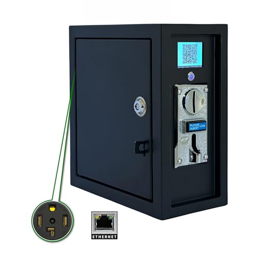 Sintron ST-005 220V Ethernet Edition LCD Coin & Mobile Payment for Apple Pay Paypal Operated Timer Control Power Box with NEMA 14-30R 4 Prong for Vending...