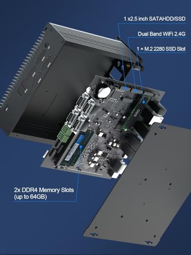 Image of HYSTOU Mini PC I5 Industrial Mini PC I5 10210U 64GB Ram DDR4 1TB SSD Industrial Mini PC