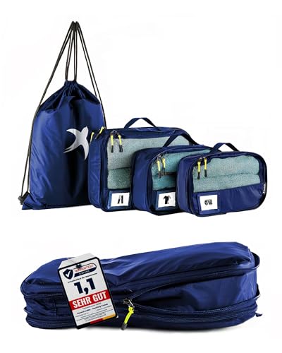 Packing Cubes Kompression für Koffer und Rucksack mit Packbeutel | mehr...