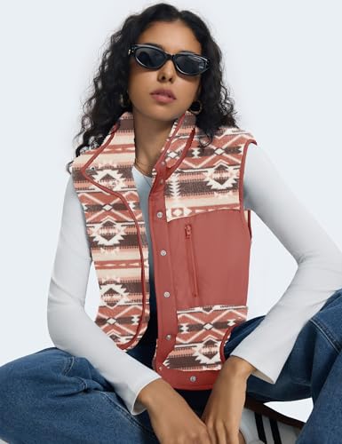 Kistore Weste Damen Ultraleicht Damen Herbst Winter Warm Outdoor Weste mit Stehkragen Eingrifftaschen Reißverschluss(Nationalität，S