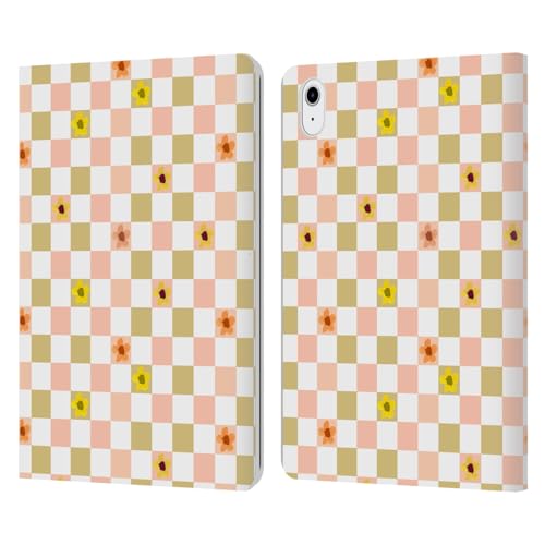 Coque en cuir iPad Air 11 Ninola Motif À Damier haute finition