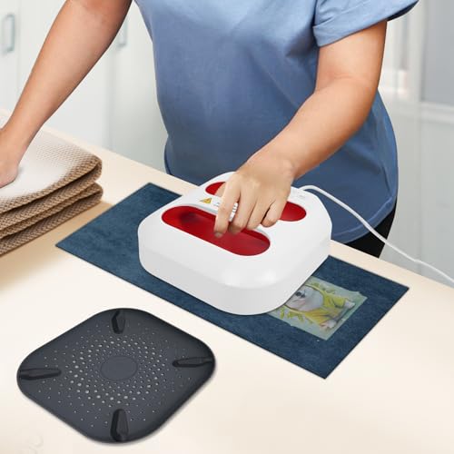 WFIETN Presse de transfert - Portable - 1000 W - 220 V - Mini presse chauffante - Traceur de chaleur - Température et temps réglables - Avec surface chauffante de 22,3 x 22,4 cm et mode mémoire à