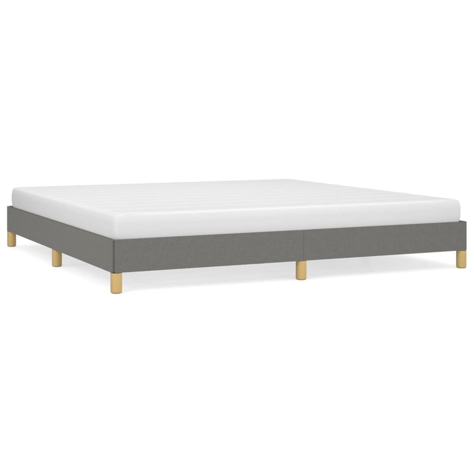 LAPOOH Struttura del letto, Doghe, Base letto, Letto Mobile, Telaio Del Letto, Letto completo, Letti Giovani, Tessuto Grigio Scuro 200x200 cm