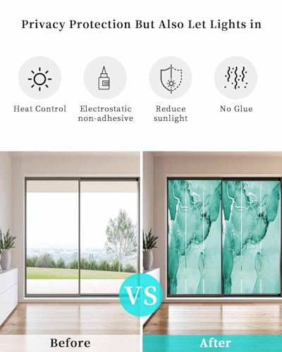 Vinilo decorativo Turquesa para ventana 35.4"x78.7" miniatura 4