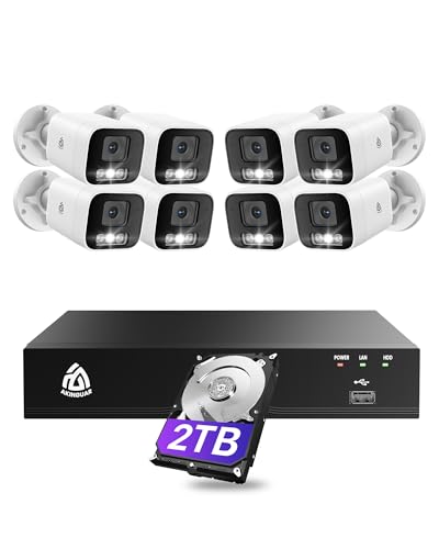 【Configurazione Semplice con Tecnologia PoE】Questo sistema di sicurezza bullet utilizza la tecnologia PoE (Power over Ethernet): basta un singolo cavo di rete per alimentare le telecamere e trasmettere i dati. Un vero sistema plug-and-play