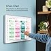 Skylight Calendar Max: 27-Inch Smart Digital Calendar & Chore Chart, Family Organizer with Interactive Touchscreen Display with NA Adapter, Aluminum Metal Shadowbox