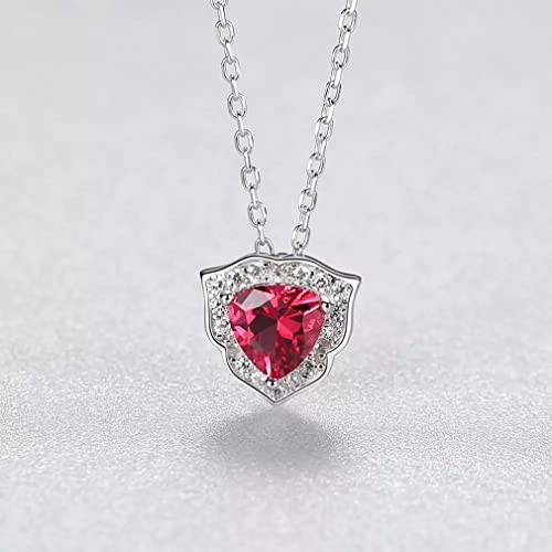 Bijoux rubis femme collier pendentif de fiançailles et mariage en pierres