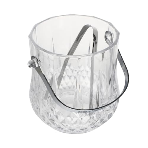 Opiniones de Hielera de cristal los mejores 5. 40 WEKADRIN Hielera de Vidrio Portátil con Asa para Hielo Cubos Cubitera Transparente Multifuncional para Bar y Hogar para Enfriar Vino y Cerveza Fiestas