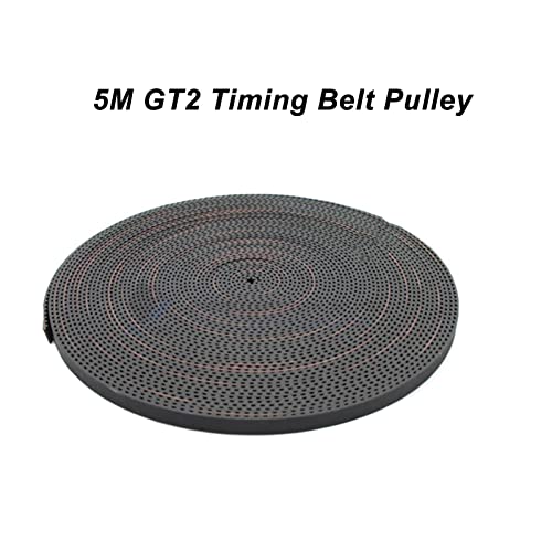 Cinghia per stampante 3D 5 metri (16,4 ft), Cinghia dentata da 6 mm GT2 Belt aperta sincrona in PU con nucleo in acciaio per stampanti 3D Ender 3, nero