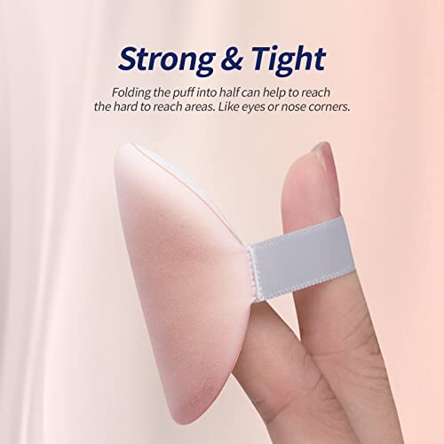 16 Pieces Cushion Foundation Powder Puff, Teenitor Air Cushion Makeup Puffs Round Makeup Sponges, 4 Colors Air Cushion Powder Puff, Latex-Free Blending Sponge For Liquid, Cream, Foundation And Powder #TOP4