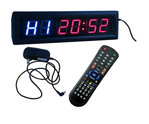Bestled Interval Timer Stopwatch Wall Clock W/Ir Remote Control(14"X4"X1.5") #TOP1