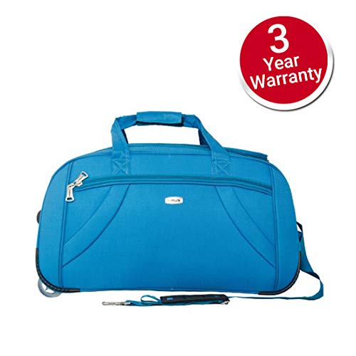 Image of Timus Club Mumbai 65 CM Ocean Blue 2 Wheel Duffle Trolley Travel Bag for Women and Men