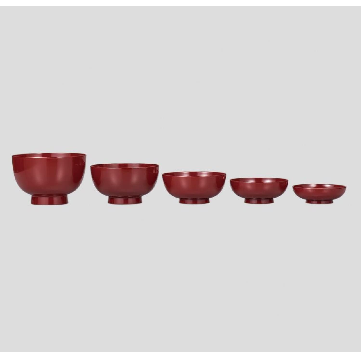 Amazon.co.jp: 山中漆器 木質 5ッ組応量椀 本朱 : ホーム＆キッチン
