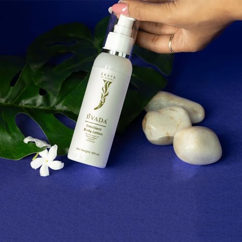 Image of Jivada Emollient Body Lotion with Argan Oil, Aloe Vera, Vitamin C & HA | For Deeply Nourished, Moisturized Skin | Dry & Rough Skin|All Skin Types| Women & Men | Sulphate & Paraben Free | 100 ml