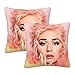 Katy Singer Perry Lot de 2 housses de coussin carrées avec impression double face pour canapé, chambre à coucher, voiture, 45,7 x 45,7 cm