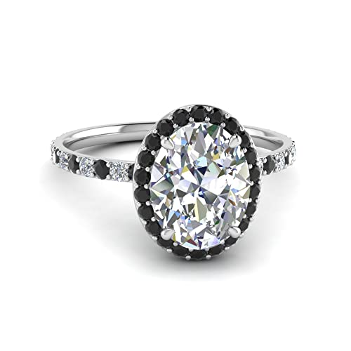 Image of Choose Your Gemstone Oval Halo Ring 925 Sterling Silver Oval Shape Halo Engagement Rings Gemstone Wedding Promise Gift Casual Wear Party Wear Daily Wear Office Wear US Size 4 to 12