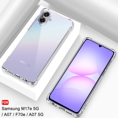 Image of TheGiftKart Transparent Crystal Clear Back Cover Case for Samsung Galaxy M17e 5G / A07 / F70e / A07 5G | Shockproof Soft TPU Case | Cushioned Edges for Ultimate Protection Cover (TPU, Transparent)