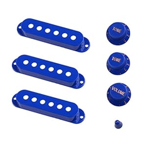 HomeDecTime 1 set Single Coil Pickup Covers volumeregelaar knop voor E gitaren reserveonderdelen – blauw