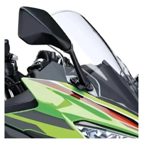 Espejos retrovisores laterales para motocicleta negro Kawasaki Ninja 400 diseño corto 3
