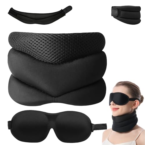 TOAINRSI Neck Support for Snoring Breathable Anti-Snoring Neck Brace Adjustable Neck Support Brace for Sleeping for Home/Travel/Office Use for Men & Women