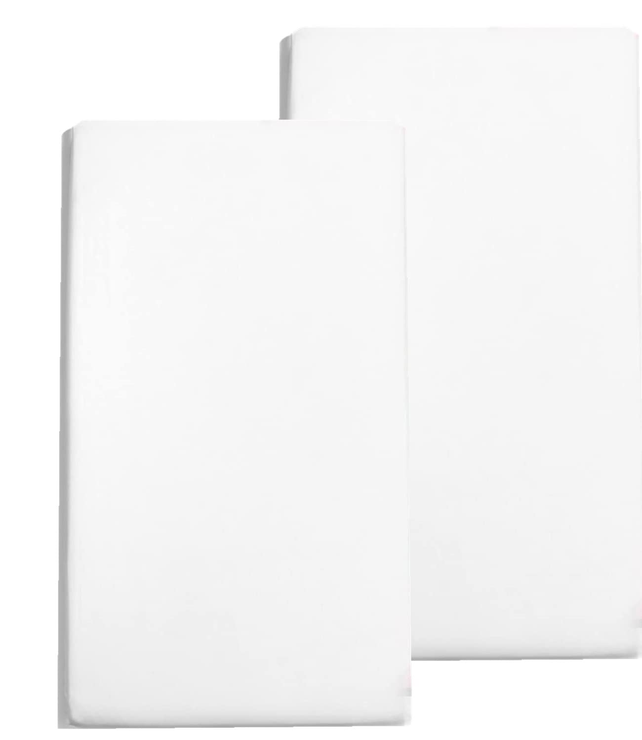 2 x Cot Bed Sheets | Cot Sheets 120x60 Fitted Polyester Soft Bed sheets Hypoallergenic Fully Elasticated Skirt Breathable Easy Care