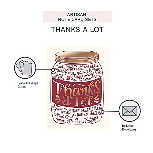 Image of Studio Oh! Artisan Note Cards Available in 6 Designs, Thanks a Lot, Box of 8