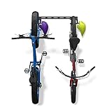 Koova E-Bike Wall Rack for 2 Jumbo Bikes | Space-Saving Adjustable Bicycle Hanger | Heavy Duty Steel Made in USA | Ideal for Fat Tire E-Bikes & Beach Cruisers