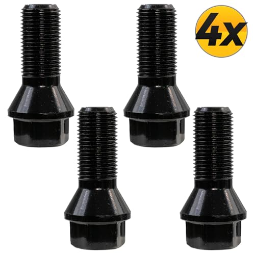 M14x1.25 Radschrauben Radbolzen Ersatz für BMW 1 2 3 4 5 6 7 8 Series 220i 225i 320i 20i 28i 35i F20 F25 F30 X1 X2 X3 X4 X5 X6 Z4 36136890324 36136781151 36136774896 (4 PCS)