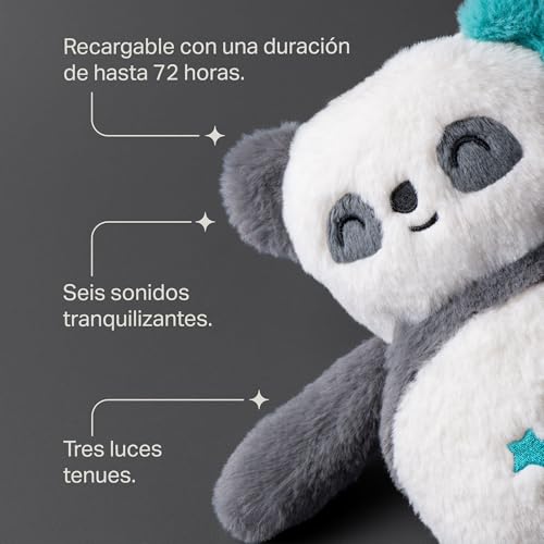 Tommee Tippee Peluche Quitamiedos y Duermebebés Deluxe para Bebés Niños Pequeños con Luz PipPanda Sonido y Sensor de Llanto 6 Sonidos Relajantes y Luz Nocturna, Recargable por USB y Lavable a Máquina - imagen 7