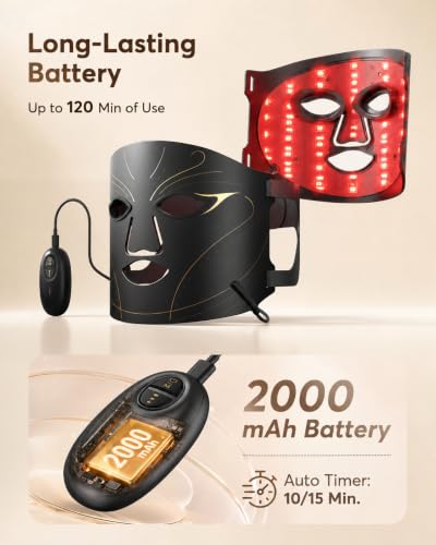 XSSNVV Red Light Therapy Mask for Face 850nm NIR and Blue LED - image 6
