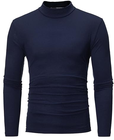 Mens Mock Turtleneck Thermal Undershirt 