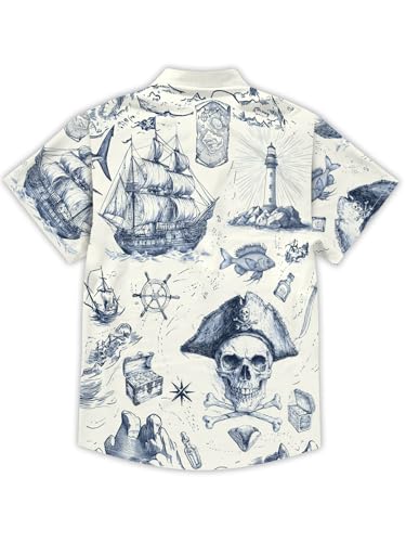 DFZ Funny Hawaiian Shirts for Men Summer Beach Short Sleeve Button Down Shirt Theme Party Shirt3